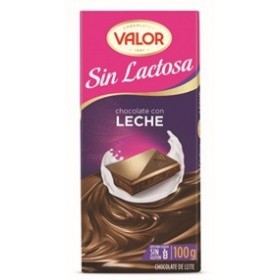 CHOCOLATE VALOR LECHE SIN LACTOSA,100 G